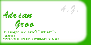 adrian groo business card